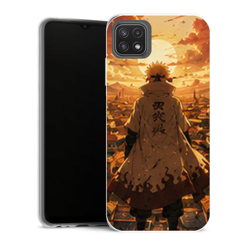 Coque Samsung Galaxy A22 5G Naruto Hokage Minato Coucher Soleil Village Konoha Manga - MaCoquePerso