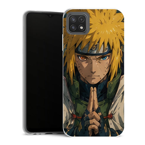 Coque Samsung Galaxy A22 5G Naruto Hokage Minato Namikaze Signe Main Regard Ninja - MaCoquePerso