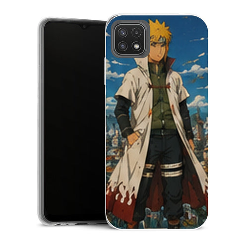 Coque Samsung Galaxy A22 5G Naruto Hokage Minato Namikaze Village Konoha Ciel Bleu - MaCoquePerso