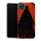 Coque Samsung Galaxy A22 5G Naruto Hokage Silhouette Rouge Noir Coucher Soleil Konoha - MaCoquePerso
