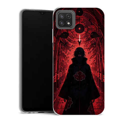 Coque Samsung Galaxy A22 5G Naruto Itachi Akatsuki Sanctuaire Rouge Mangekyo Sharingan - MaCoquePerso