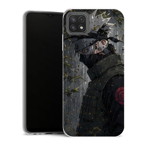 Coque Samsung Galaxy A22 5G Naruto Kakashi Hatake Automne Feuilles Konoha Ninja - MaCoquePerso