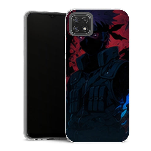 Coque Samsung Galaxy A22 5G Naruto Kakashi Hatake Rouge Noir Chakra Sombre - MaCoquePerso