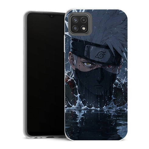 Coque Samsung Galaxy A22 5G Naruto Kakashi Hatake Sharingan Pluie Naruto Shippuden - MaCoquePerso