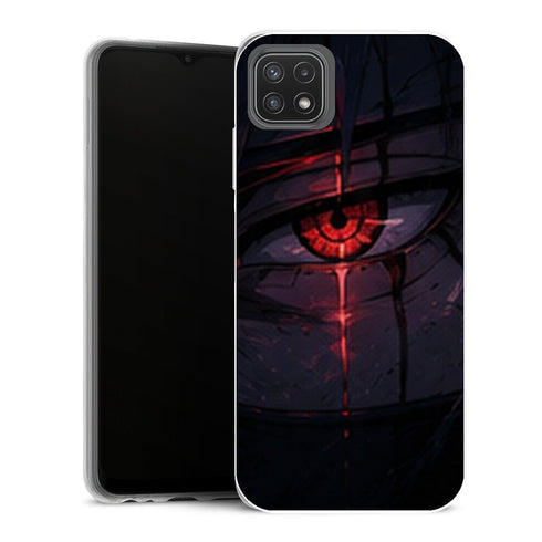Coque Samsung Galaxy A22 5G Naruto Kakashi Sharingan Rouge Oeil Gros Plan Obito - MaCoquePerso