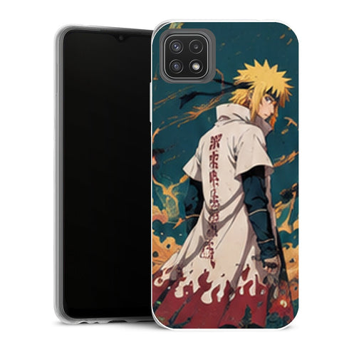 Coque Samsung Galaxy A22 5G Naruto Minato Namikaze Hokage Eclair Jaune Konoha - MaCoquePerso