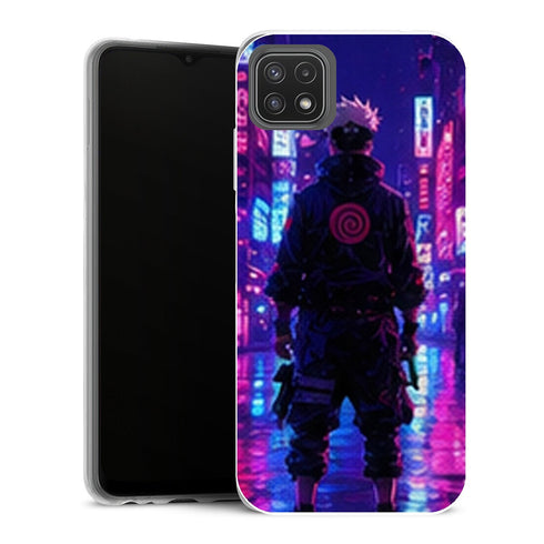 Coque Samsung Galaxy A22 5G Naruto Naruto Uzumaki Neon Ville Cyberpunk - MaCoquePerso