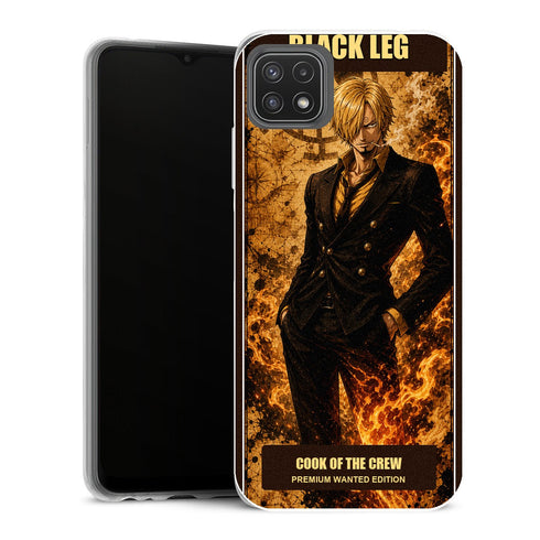 Coque Samsung Galaxy A22 5G One Piece Black Leg Wanted Premium - MaCoquePerso
