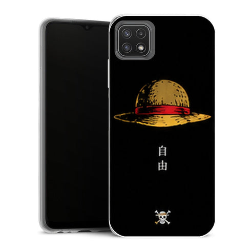 Coque Samsung Galaxy A22 5G One Piece Chapeau De Paille Minimaliste - MaCoquePerso