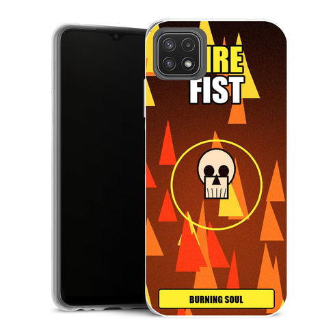 Coque Samsung Galaxy A22 5G One Piece Fire Fist Flame Skull - MaCoquePerso