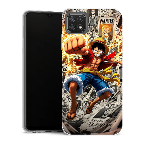 Coque Samsung Galaxy A22 5G One Piece Luffy Wanted Poster - MaCoquePerso