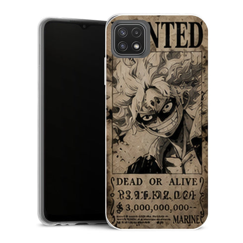 Coque Samsung Galaxy A22 5G One Piece Luffy Wanted Vintage - MaCoquePerso