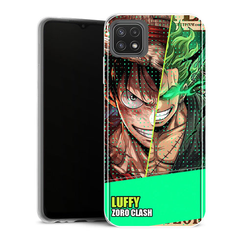 Coque Samsung Galaxy A22 5G One Piece Luffy Zoro Duo Clash - MaCoquePerso