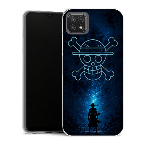 Coque Samsung Galaxy A22 5G One Piece Mugiwara Blue Cave - MaCoquePerso