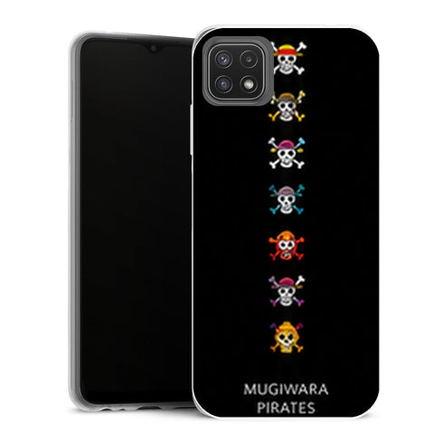 Coque Samsung Galaxy A22 5G One Piece Mugiwara Pirates Skull Stack - MaCoquePerso