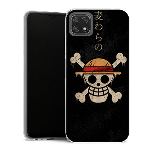 Coque Samsung Galaxy A22 5G One Piece Mugiwara Skull Japonais - MaCoquePerso
