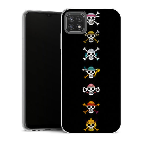 Coque Samsung Galaxy A22 5G One Piece Mugiwara Skull Stack - MaCoquePerso