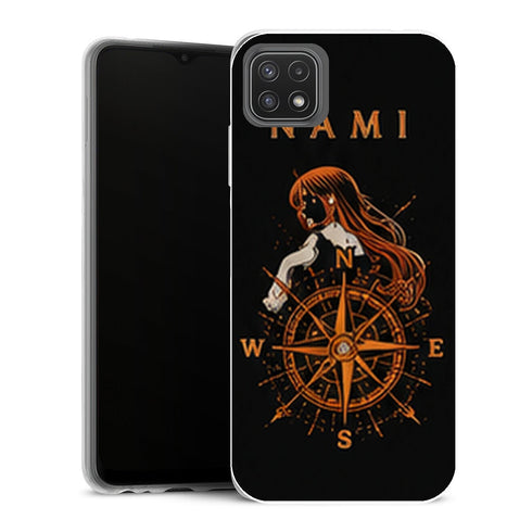 Coque Samsung Galaxy A22 5G One Piece Nami Compass Black - MaCoquePerso