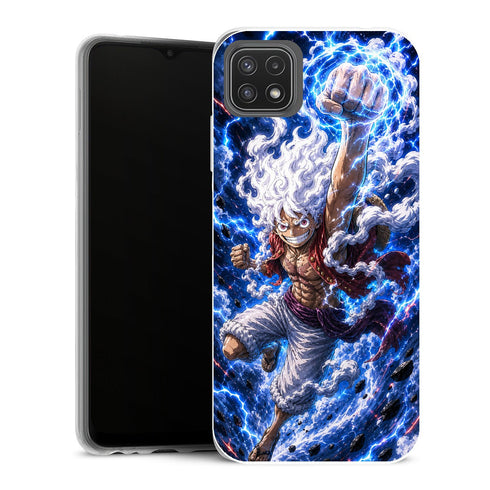Coque Samsung Galaxy A22 5G One Piece One Piece Coque Iphone 15 Luffy Gear 5 Eclair - MaCoquePerso