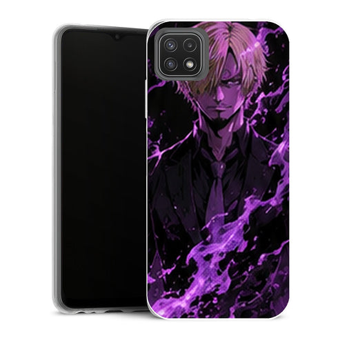 Coque Samsung Galaxy A22 5G One Piece Sanji One Piece Coque Iphone Samsung Aura Violette - MaCoquePerso
