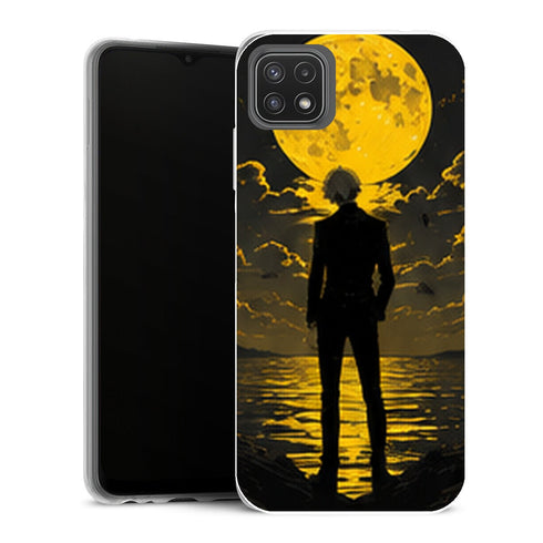 Coque Samsung Galaxy A22 5G One Piece Sanji One Piece Coque Iphone Samsung Lune Jaune Silhouette - MaCoquePerso