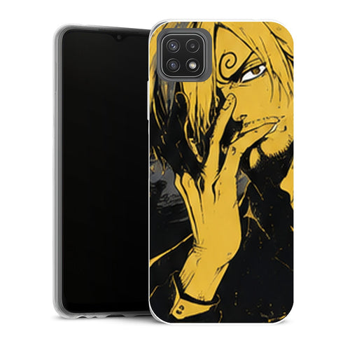 Coque Samsung Galaxy A22 5G One Piece Sanji One Piece Coque Iphone Samsung Main Visage Jaune - MaCoquePerso