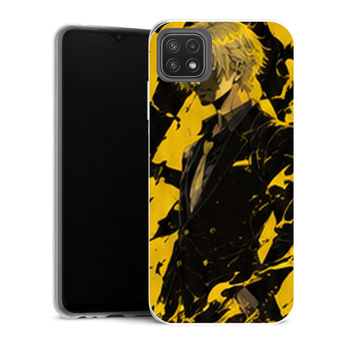 Coque Samsung Galaxy A22 5G One Piece Sanji One Piece Coque Iphone Samsung Ombre Jaune Fracturee - MaCoquePerso