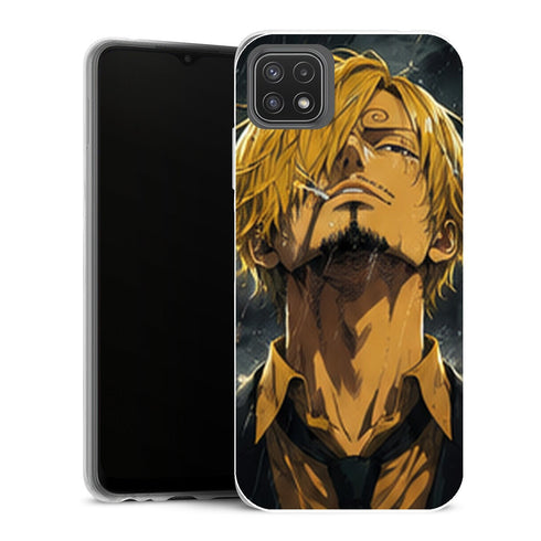 Coque Samsung Galaxy A22 5G One Piece Sanji One Piece Coque Iphone Samsung Pluie Regard Haut - MaCoquePerso