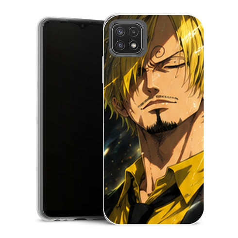 Coque Samsung Galaxy A22 5G One Piece Sanji One Piece Coque Iphone Samsung Portrait Costume Jaune - MaCoquePerso
