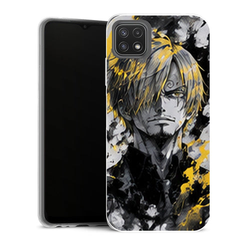 Coque Samsung Galaxy A22 5G One Piece Sanji One Piece Coque Iphone Samsung Portrait Encre Jaune - MaCoquePerso