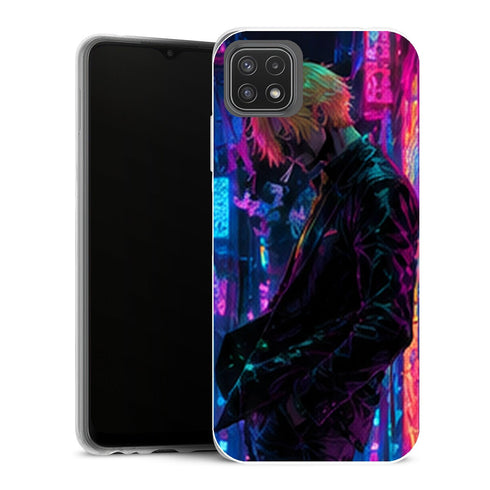 Coque Samsung Galaxy A22 5G One Piece Sanji One Piece Coque Iphone Samsung Ville Neon Sombre - MaCoquePerso