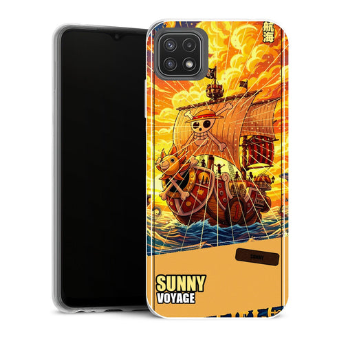 Coque Samsung Galaxy A22 5G One Piece Sunny Voyage Orange Sea - MaCoquePerso