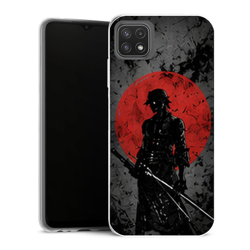 Coque Samsung Galaxy A22 5G One Piece Zoro Soleil Rouge - MaCoquePerso