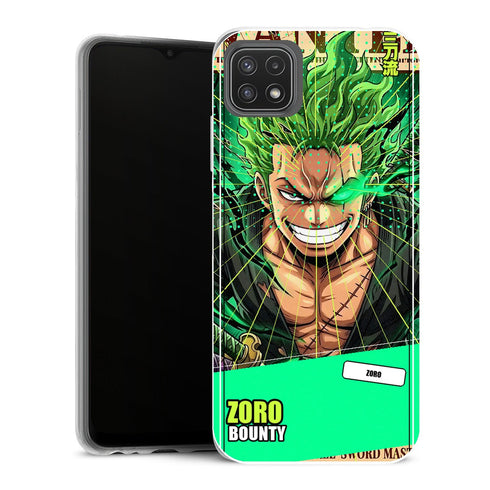 Coque Samsung Galaxy A22 5G One Piece Zoro Wanted Green Bounty - MaCoquePerso