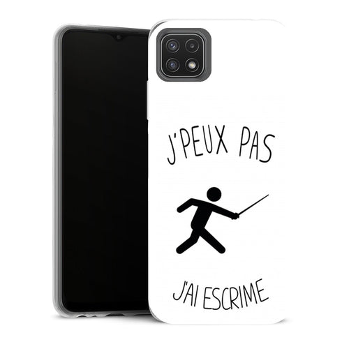 Coque Samsung Galaxy A22 5G Sports je peux pas jai escrime - MaCoquePerso