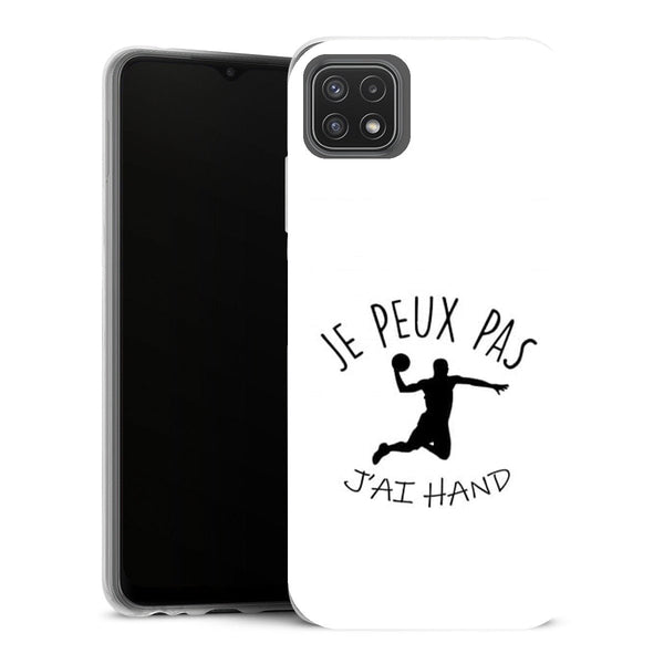 Coque Samsung Galaxy A22 5G Sports je peux pas jai handball - MaCoquePerso