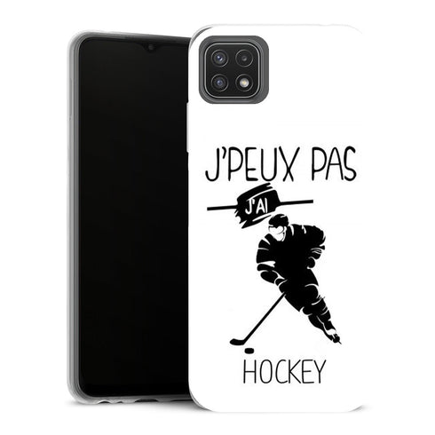 Coque Samsung Galaxy A22 5G Sports je peux pas jai hockey sur glace - MaCoquePerso