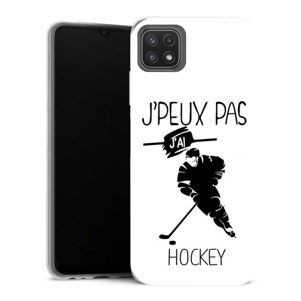 Coque Samsung Galaxy A22 5G Sports je peux pas jai hockey sur glace - MaCoquePerso