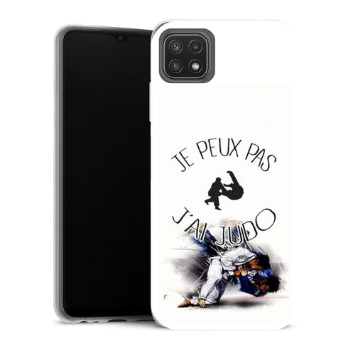 Coque Samsung Galaxy A22 5G Sports je peux pas jai judo ceinture - MaCoquePerso