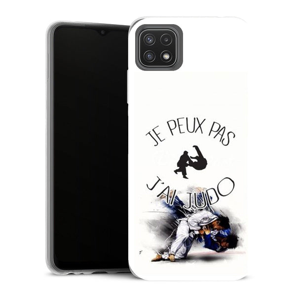 Coque Samsung Galaxy A22 5G Sports je peux pas jai judo ceinture - MaCoquePerso