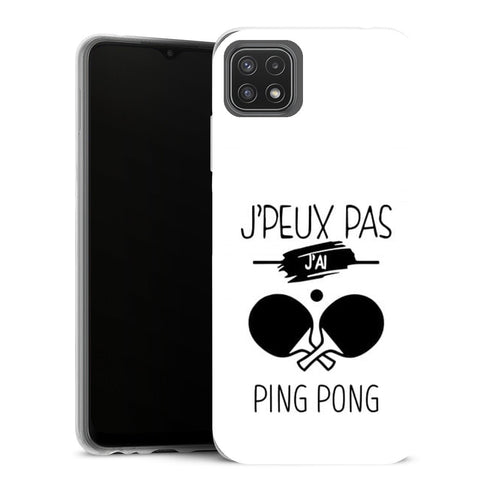 Coque Samsung Galaxy A22 5G Sports je peux pas jai ping pong - MaCoquePerso