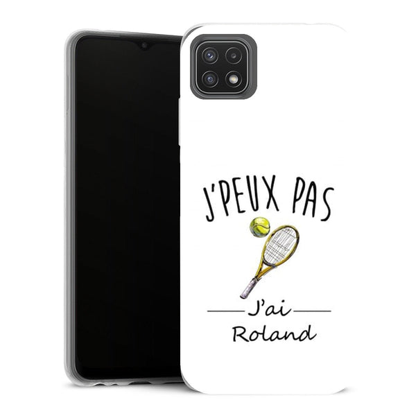 Coque Samsung Galaxy A22 5G Sports je peux pas jai roland tennis - MaCoquePerso