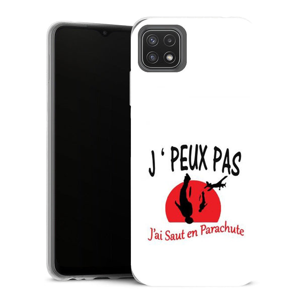Coque Samsung Galaxy A22 5G Sports je peux pas jai saut en parachute - MaCoquePerso