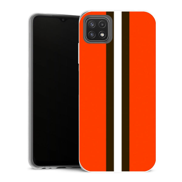 Coque Samsung Galaxy A22 5G Sports Masque à rayures Cleveland Browns - MaCoquePerso