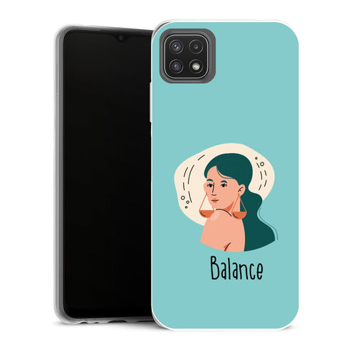 Coque Samsung Galaxy A22 5G Zodiac signe de la Balance - MaCoquePerso