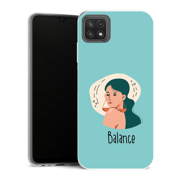Coque Samsung Galaxy A22 5G Zodiac signe de la Balance - MaCoquePerso
