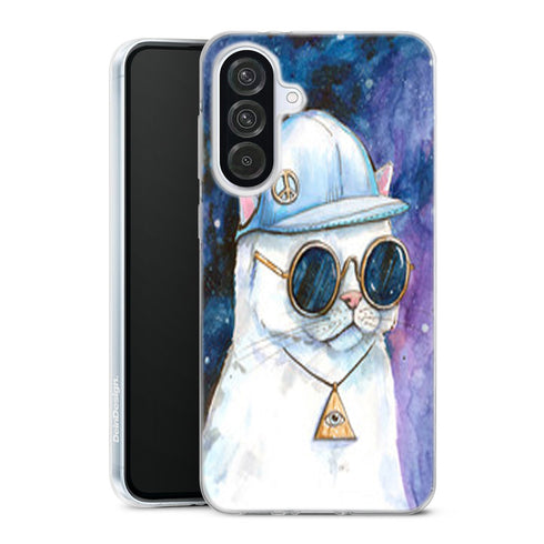 Coque Samsung Galaxy A56 5G CHAT Hipster avec motif animalier