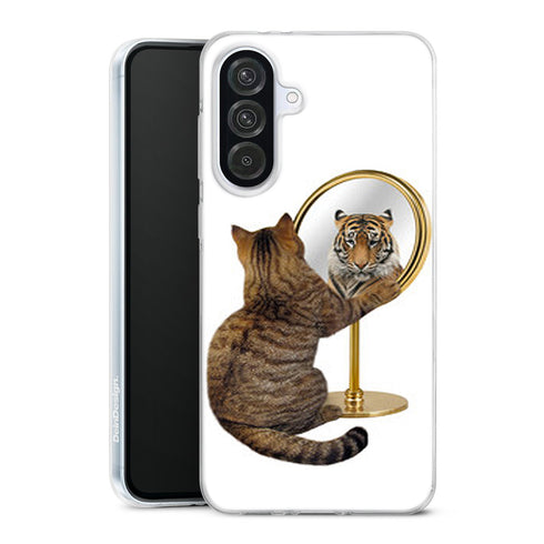 Coque Samsung Galaxy A56 5G CHAT TIGRE avec motif animalier