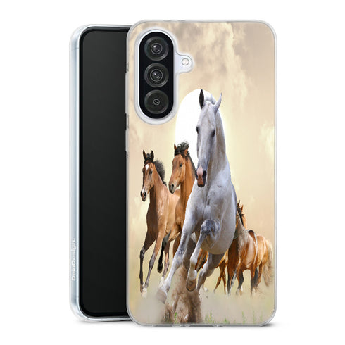Coque Samsung Galaxy A56 5G Cheval Blanc avec motif animalier