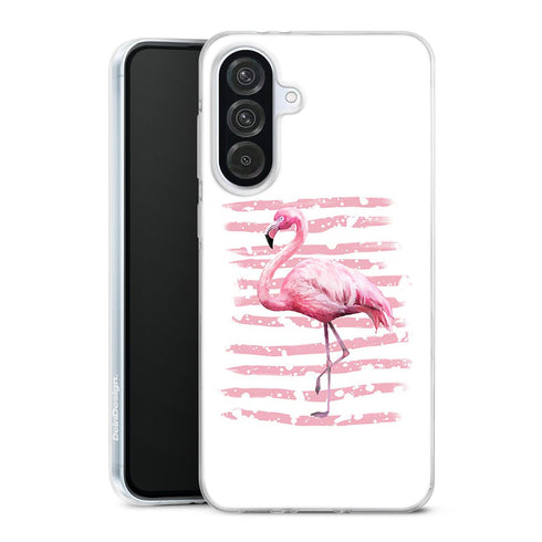 Coque Samsung Galaxy A56 5G Flamant Rose avec motif animalier
